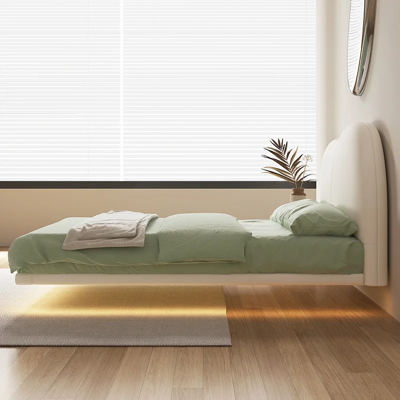 Wooden sleep bed frames bases with light headboard popular modern hardwood hotel upholstered platform solid wood mattress beds