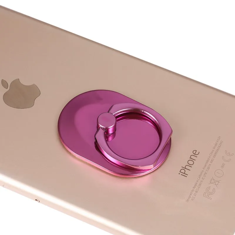 Universal Mobile Phone Finger Ring Holder Stick On Flat Grip Stand Rotate holder&stand with car hook