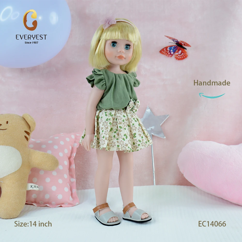 Newest Kids Cute Birthday Gift American Baby Play Toy Dolls Fair Skin Tone Realistic Girls American Doll 14 inch