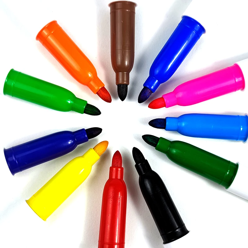 Stationery Conform to ASTM Assorted Colors Waterproof Alcohol Based Non Toxic Permanent Marker Pens