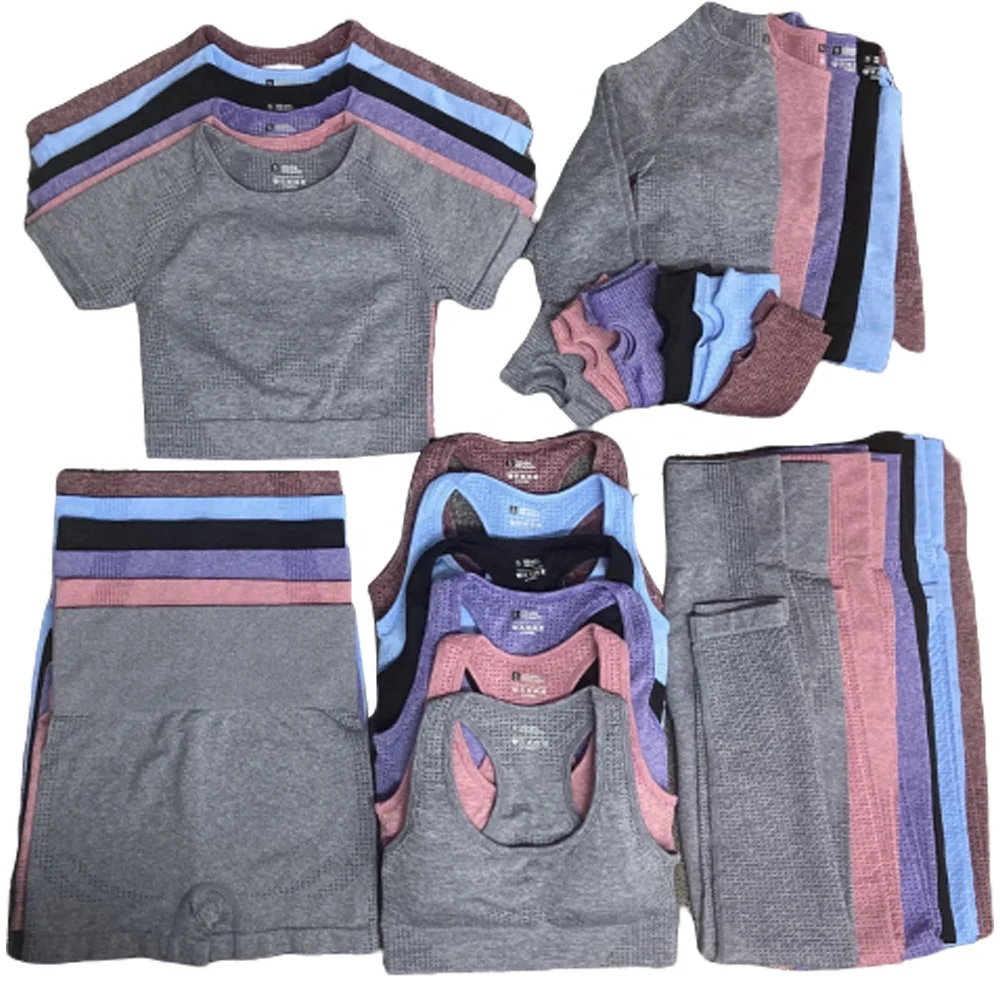 
5PCS Seamless Gym Clothing Yoga Outfit Women Workout Sets 