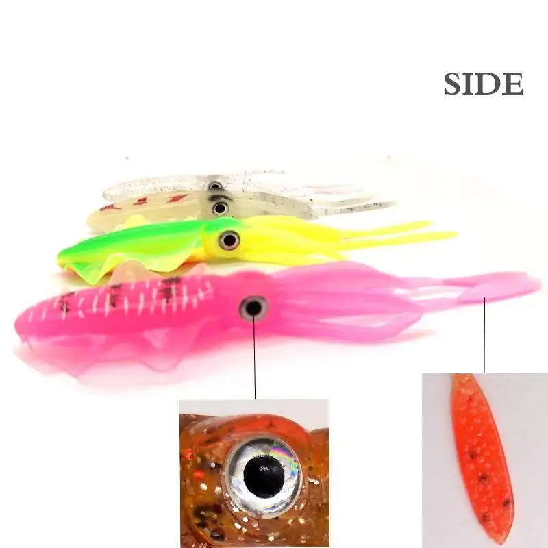 High quality vivid artificial soft crab lure luminous octopus squid jig fishing lure squid lure