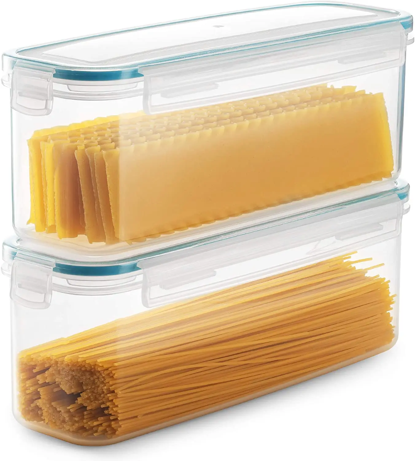 2 pack 77.8-oz Rectangular Pasta Airtight Spaghetti Container Storage vacuum pasta storage container food