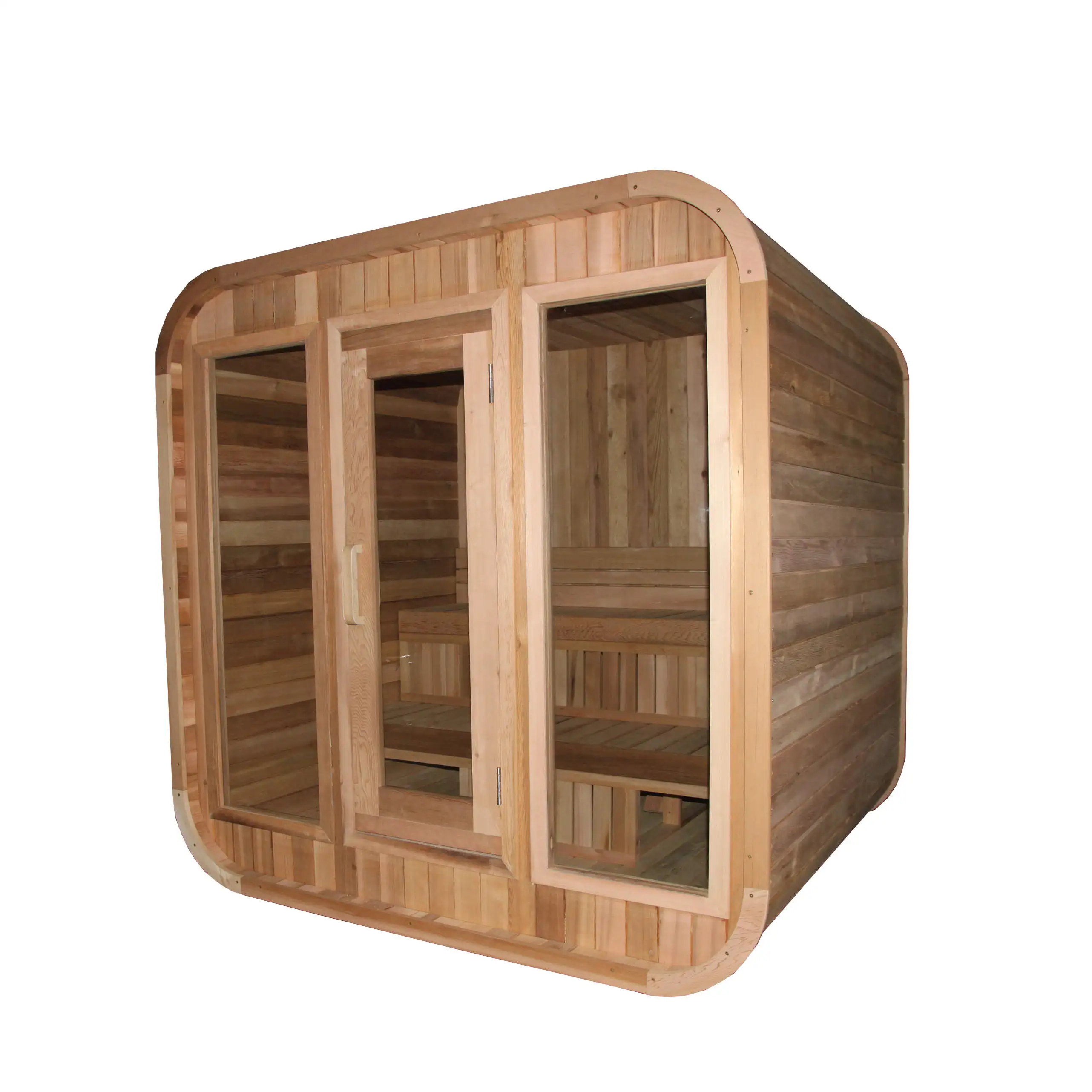 Awesome.Superior 2-8 Person Sauna Optional Size Thermowood Spa Tubs Sauna Rooms Outdoor Cube Cedar Sauna from 26years Factory