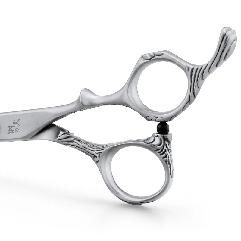 Kungfu SM600-KF Wholesale sharp blade japan 440C stainless steel hair salon scissors barber tools