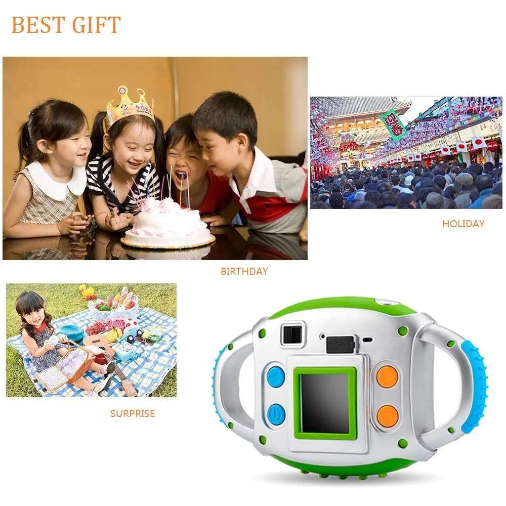  V-K2 Цифровая фотокамера для детей Vital Kids креативный цифровой камеры с мягкий силиконовый защитный