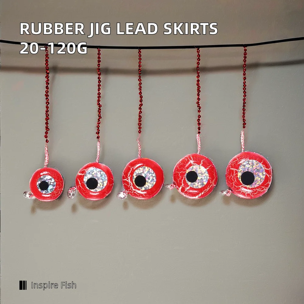 150g Saltwater River Lake Fishing Jig Lures Lead Head Skirts PVC Material Fishing Lure For Fresh and Saltwater