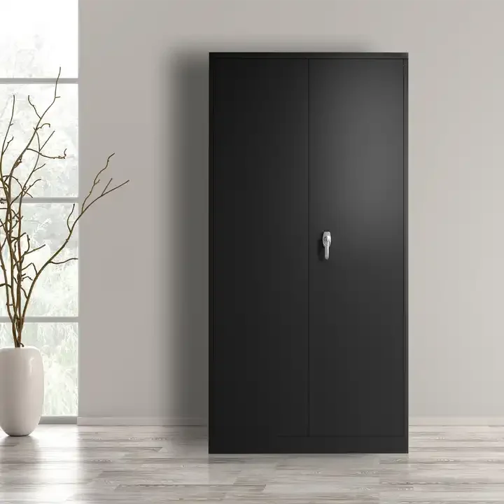 Wholesale 2 door steel office file cabinet with adjustable shelves home kitchen garage metal storage cabinet