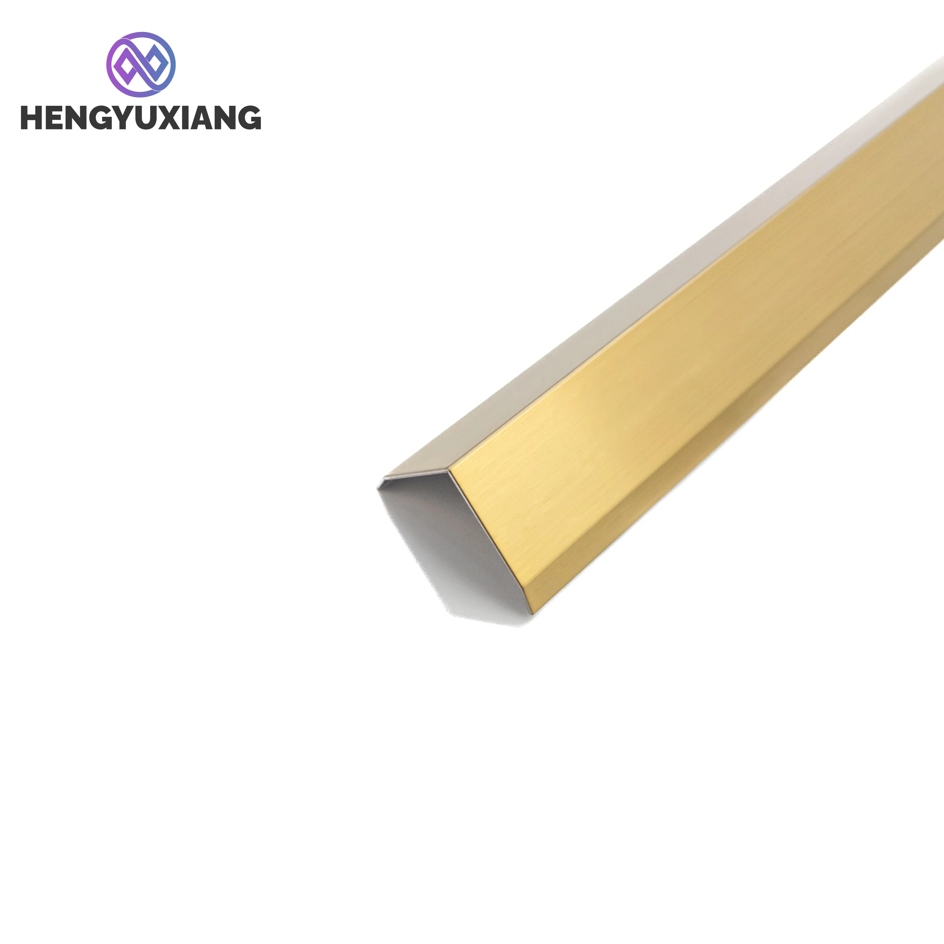 OEM/ODM L Shape Brass Tile Trim Stainless Steel Trim Strip For Wall Decoration