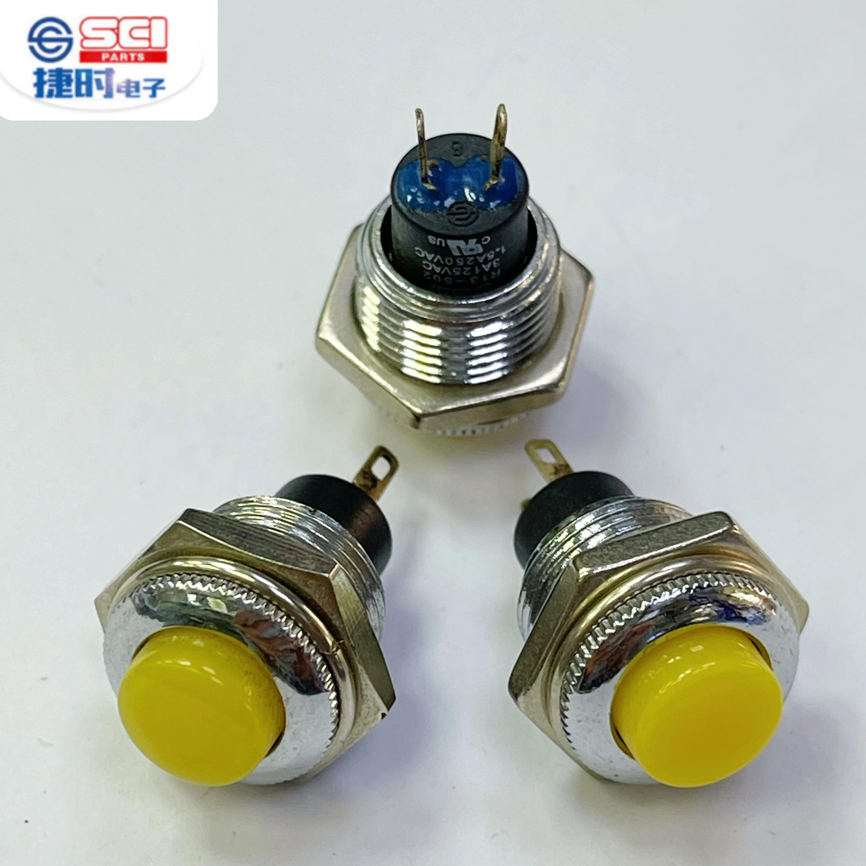 SCI Original manufacturer R13-502MB In-stock 3A 1.5A 250V AC 12mm reset button switch