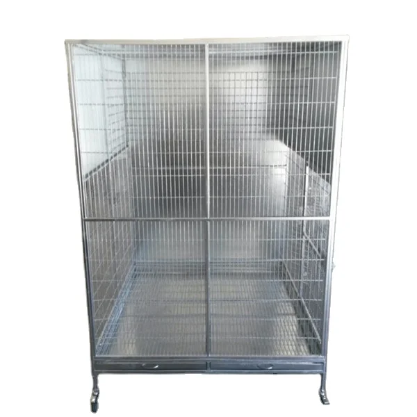 1.5mLx1.2mWx1.75mH galvanized aviary cage on wheels for parrots cockatiels and ringnecks