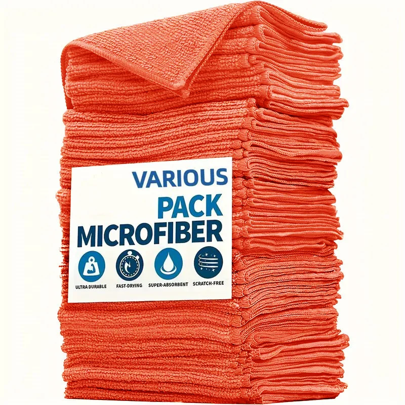Custom print logo car wash towel kitchen microfiber window glasses cleaning cloth rag microfiber cleaning cloth towel
