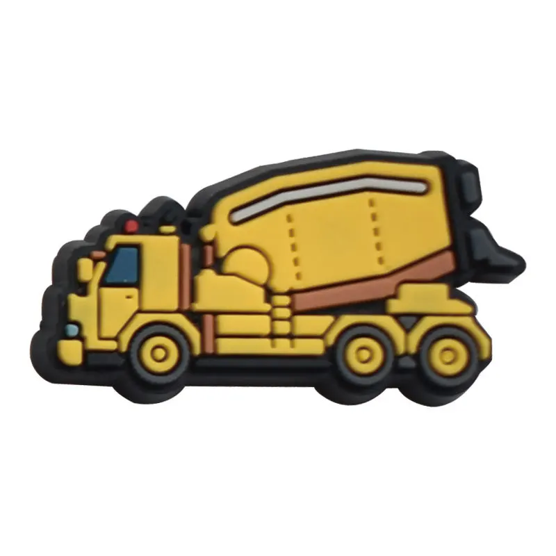 Hot Sale Clog Charms Construction creative engineering car vehicle series excavator shoe charms For Kids Shoe Slippers Charms
