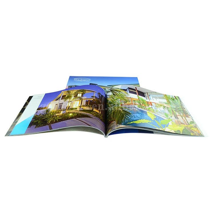 Wholesale large quantity perfect bound booklet catalog printing in landscape size