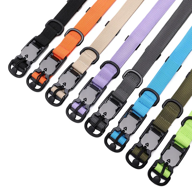 Amazon Custom Logo Blue Personality Automatic Magnetic Buckle Nylon Hiking Belt for Women Men