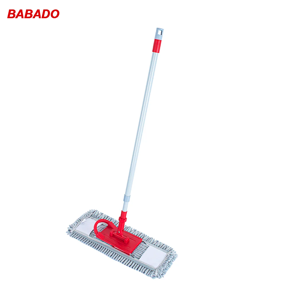 BABADO 40cm Hot Selling Chenille Dust Mop Smart Microfiber Flat Mop For Household Floor Cleaning