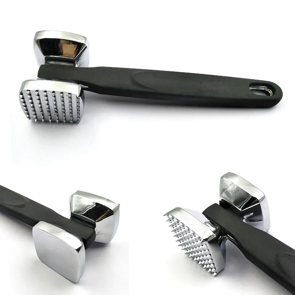 Latest tenderizer meat tender stainless steel meat hammer with plastic handle for kitchen