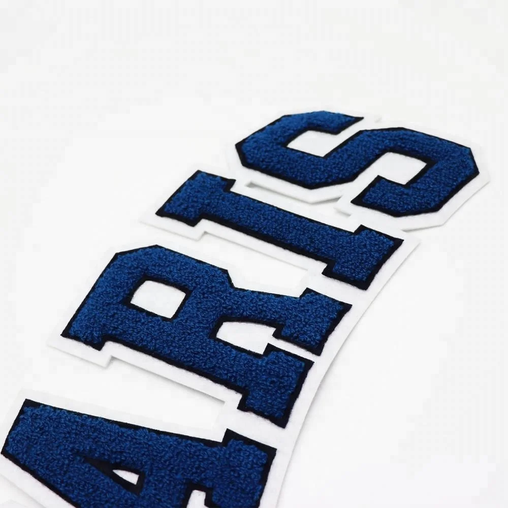 Customized Chenille Embroidered Letter Patch Iron On Patches Chenille Patches