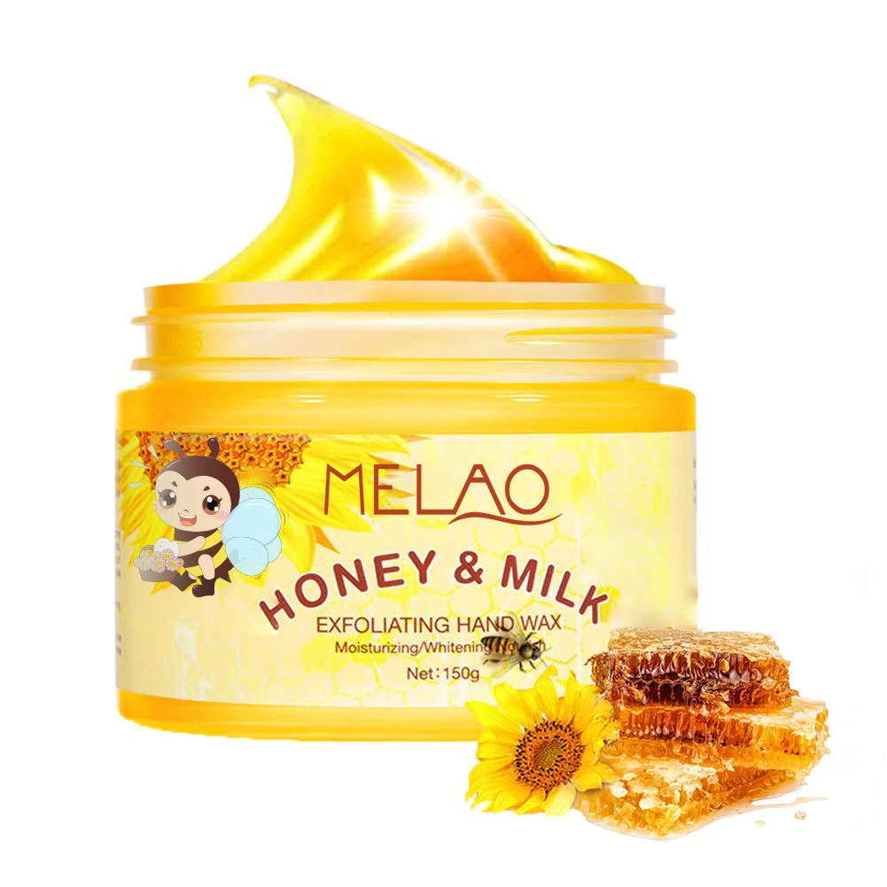 Частная торговая марка увлажняющий Восстанавливающий Отшелушивающий воск для удаления темных суставов желтого пилинга молока меда воска для рук