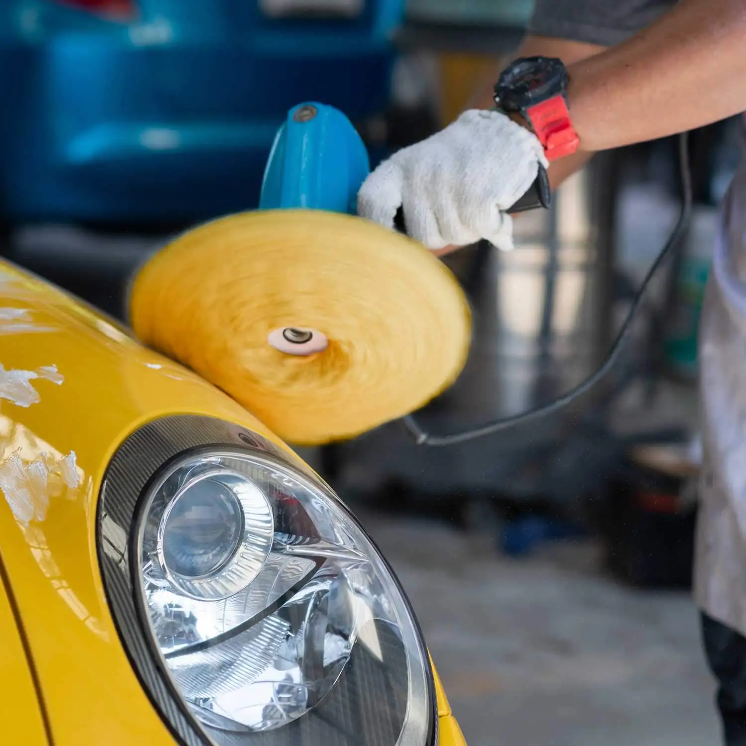 7 inch 180 mm Double face Wool Buffer Pad Double-side wool polishing pad 3m quality pad  with M14, M16 5/8'-11