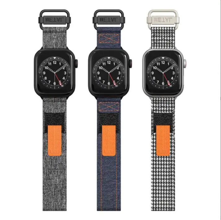 20mm Fashionable Canvas Grid Pattern Retro Cloth Band for Samsung Watch Band