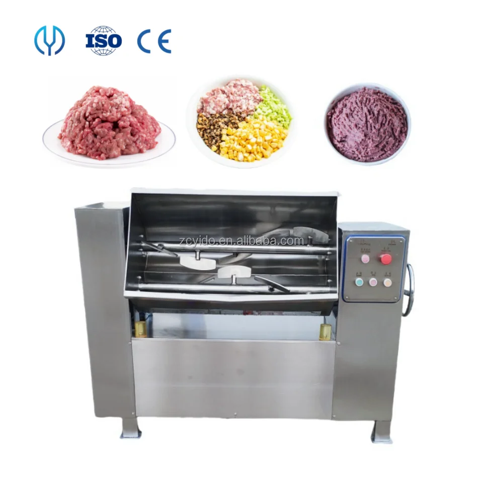 Commercial Electric Meat Sausage Mixer Vegetable Stuffing Mixing Machine 300L Vacuum Meat Mixer meat processing equipment