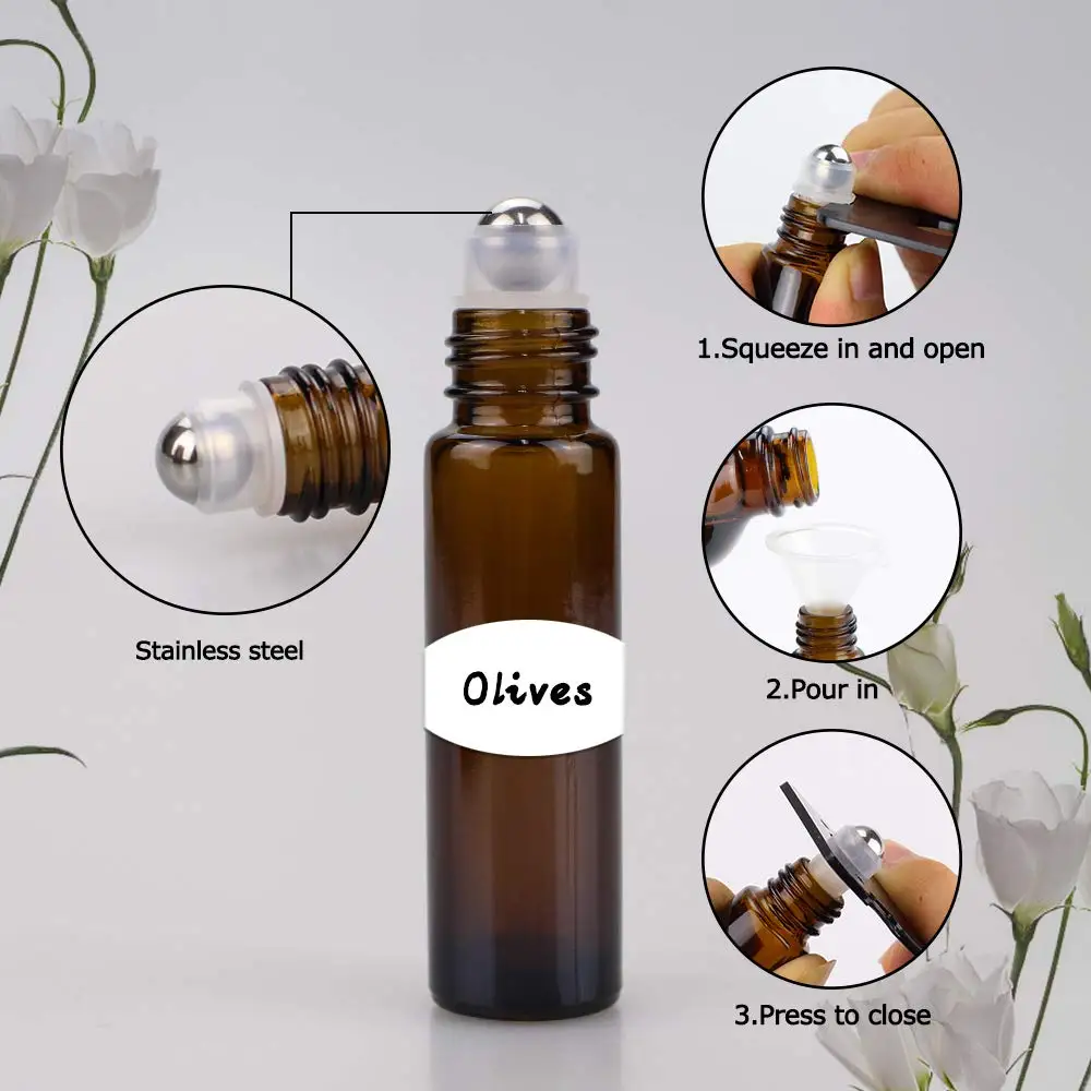 10ml essential oil glass bottle roll