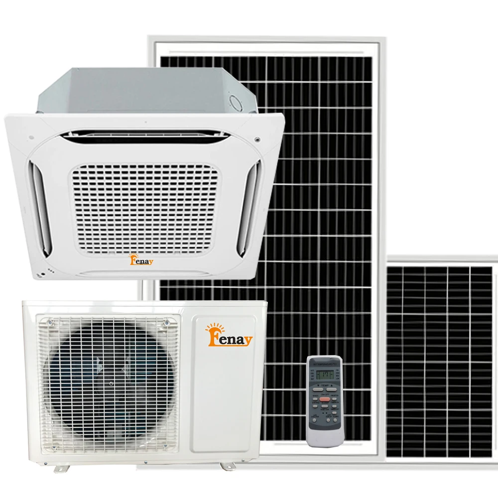 Кассетный Тип AC DC инвертор для солнечного кондиционера 24000BTU гибридный солнечный кондиционер 12000BTU 18000BTU