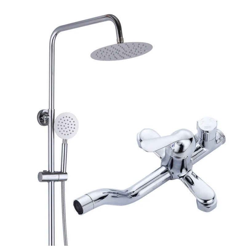 Factory direct domestic copper shower panel set multifunctional mixing valve bath & shower faucets