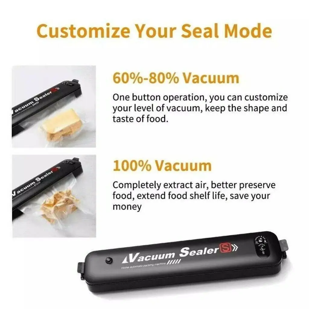 Portable Home Food Vacuum Sealer Preservation Packaging Storage Kitchen Electric Vacuum Sealer