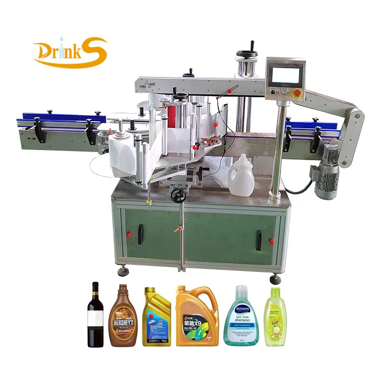 Full Automatic Shampoo Perfume Dropper Glass Round Jar Bottle Tin Can Labeler Self Adhesive Sticker Labeling Machines
