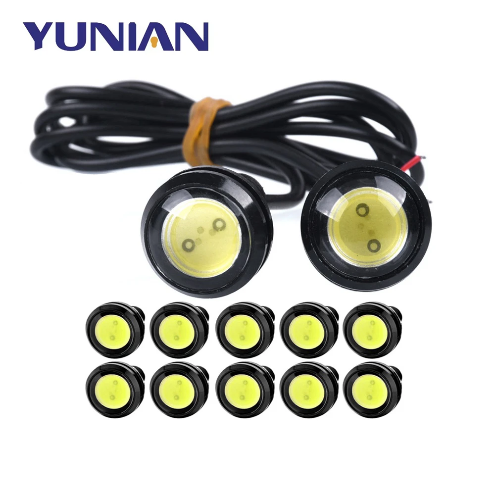 18mm 23mm 9W LED Eagle Eyes DRL Daytime Driving Lights Backup Reversing Parking Turn Signal Automobiles Lamps For All Car Model