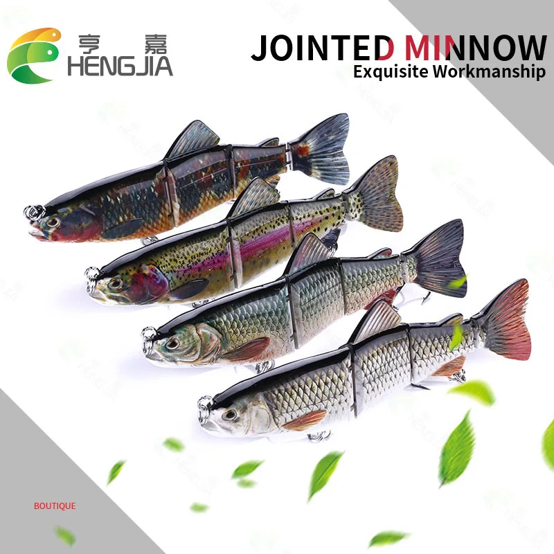 16cm 42g 4 Section Marine Boat Fishing Shore Fishing Throwing Bionic Fixture Multi Section Fish Swing Bait Fishing Bait