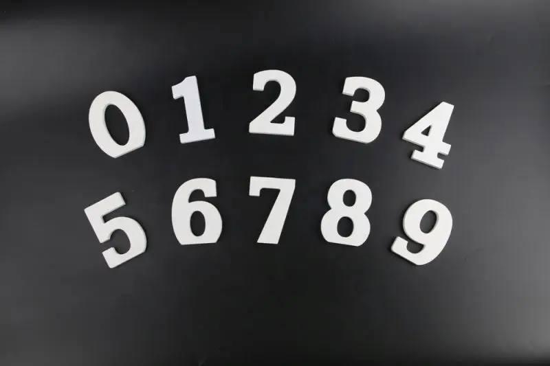 Hot Selling Decorative Handicraft White Wooden Alphabet Letters Wooden Numbers
