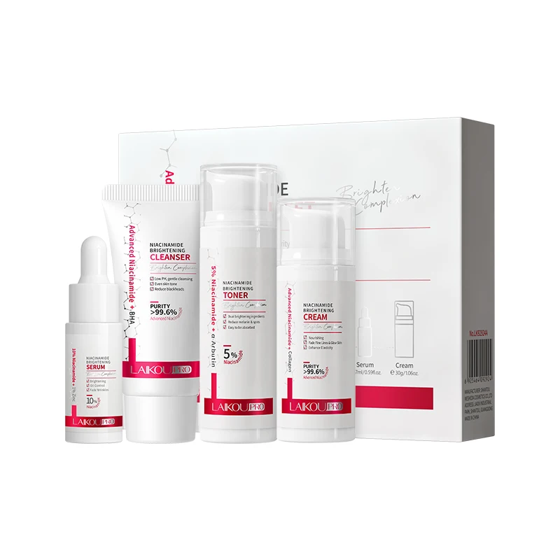 Reduce Fine lines Brighten skin tone  Face Care toner cream cleanser serum PRO NIACINAMIDE SKINCARE SET
