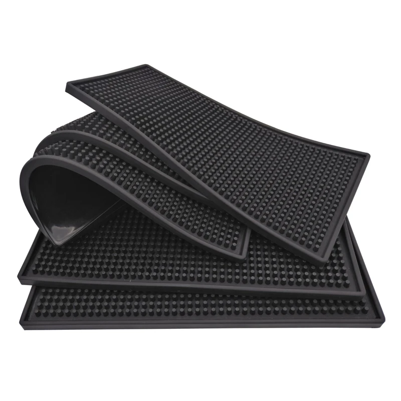 Wholesale Custom Soft PVC Coffee Bar Runners Mat Silicone Rubber Bar Mats with Brand Logo