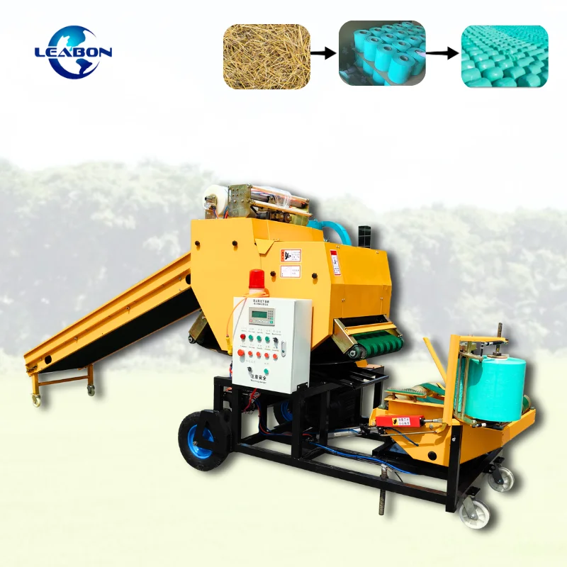 Corn Straw 50kg Hay Bale Making Machine Hay Baler Machine Mini Round 60Kg Silage Packing Machine price foe sale