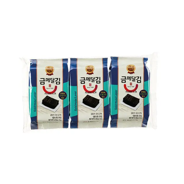Roasted Crispy Korean Good Price Low Salty Nutricious Seasoned Laver Nori Dried Seaweed Snack for Kimbap