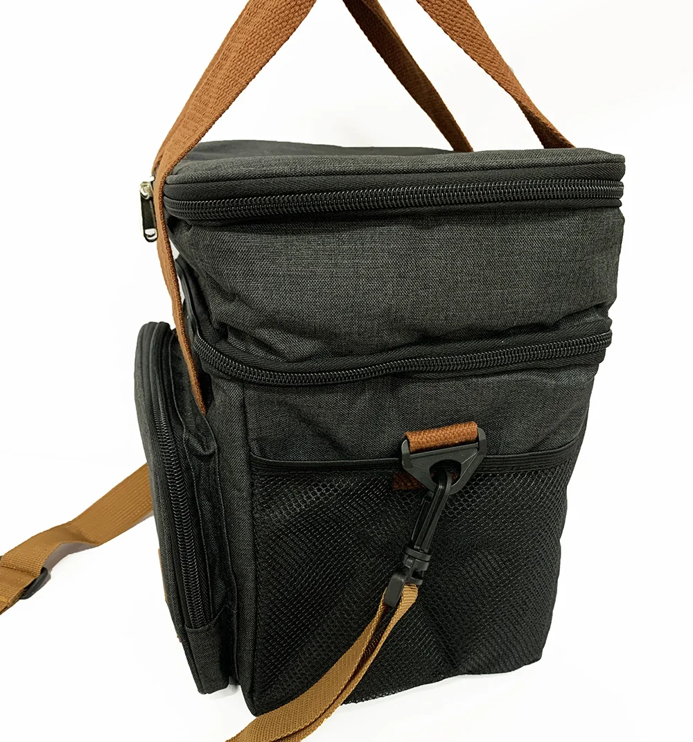 Custom Food Coffee Delivery Packaging 600D Oxford fabric Portable Takeaway Cooler Bag