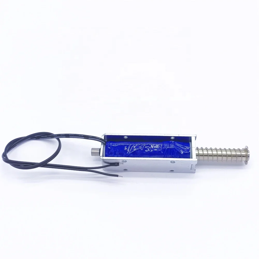 New arrival 33mm long stroke solenoid 35N force  push pull solenoid DC 12V 24V solenoid