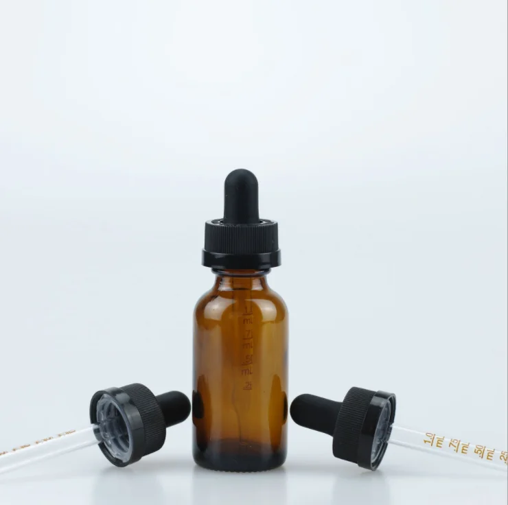 18/400 20/400 22/400 24/400 22mm Black Child Resistant Calibrated Glass Dropper Graduation mark Pipette Glass Dropper