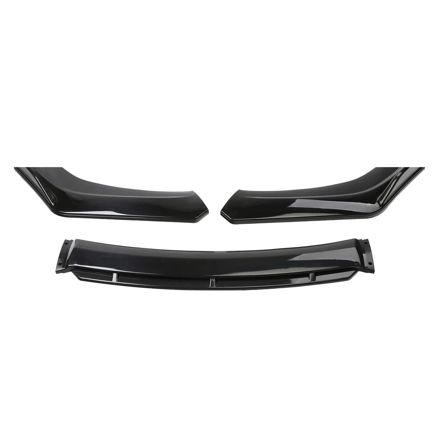 Gloss black black head Universal Car Front Bumper Lip PP material 4-stage type suitable for  most car models