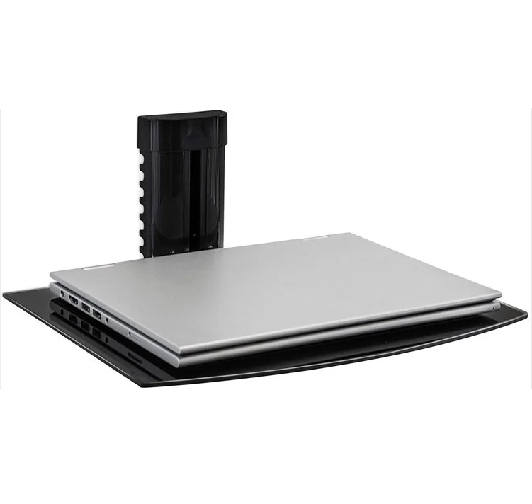 Floating Wall Mounted Shelf Bracket Stand for AV Receiver, Component, Cable Box, Playstation4, Xbox1, DVD Player, Projector