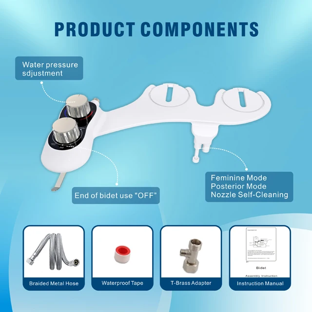 Hot water non-electrical combined toilet and bidet from Bidet Manufacturer non electric bidet toilet attachment