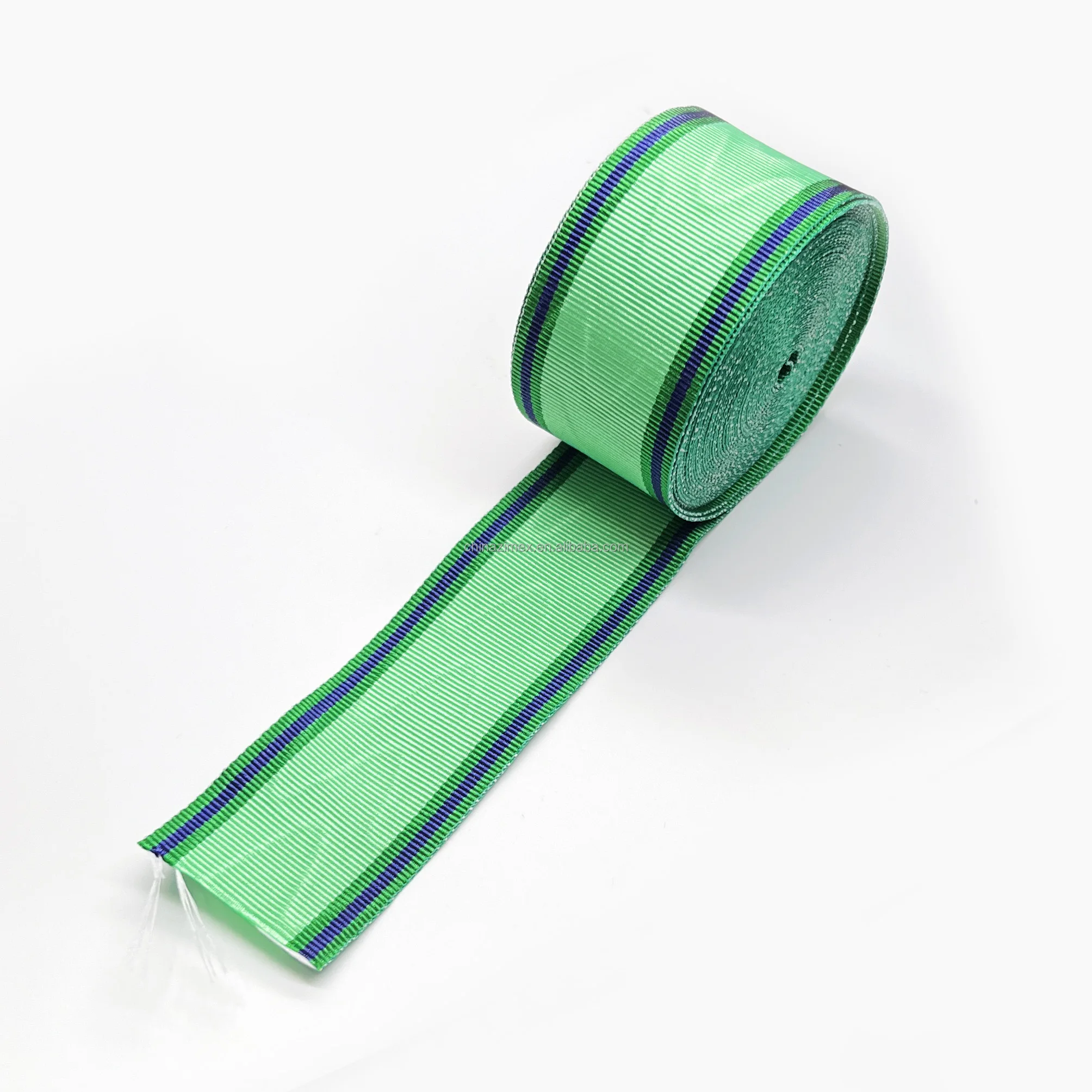 W Shape Texture Pattern Colorful Stripes Polyester Ribbon
