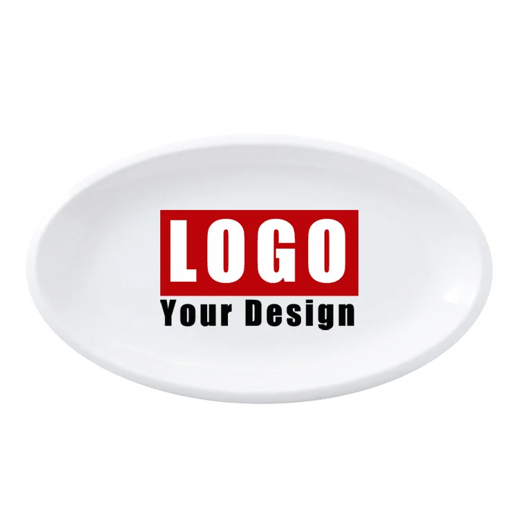 Customizable oval white plates,Plates for hot dishes of various sizes Hotel Restaurant  Tableware Magnesia Reinforced Porcelain