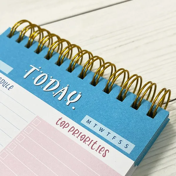 Wholesale Custom Logo 2023 Daily Planner A4 A5 B5 Size Wireo Spiral Notebook Student Notepad