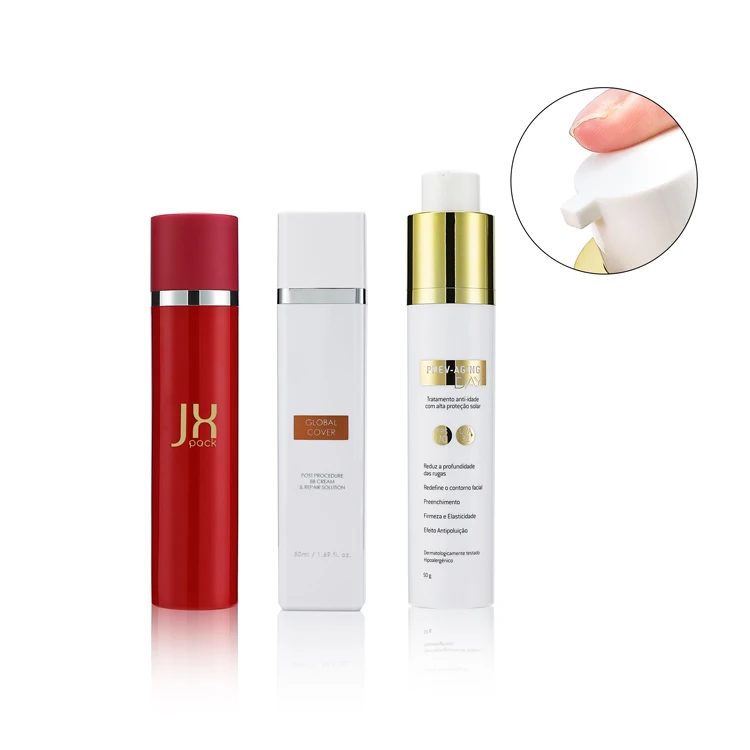 Fancy 30 50 100 120 ml moisturizer cosmetic vacuum packaging acrylic airless pump plastic lotion bottles dispenser