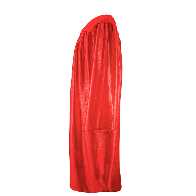 Promotion Red Color Shiny Graduation Gown