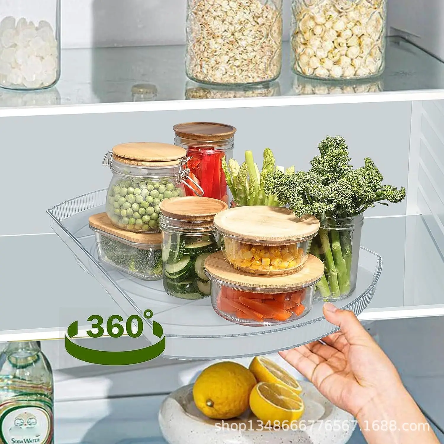 He The Organizer F 360 Rotate Bearing Storage Plate Revolution Oval Lazy Susan Turntable For Makeup Table